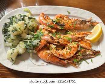 Local Seafood Served On A Plate