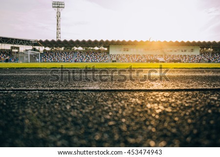 Local stadium and running track