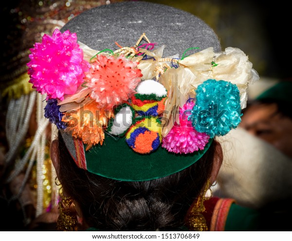 himachali topi with flower