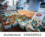 Locally Grown Mushrooms at a Farmer