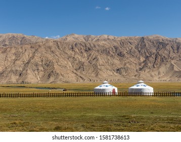 Located 3.500m Above The Sea Level, And Last City Before The Border With Pakistan, Tashkurgan Is A Modern Town Which Still Presents A Nomad Soul. Here In The Picture An Example Of Yurtas