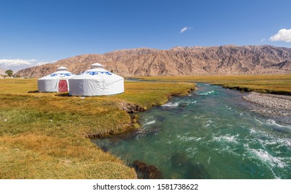 Located 3.500m Above The Sea Level, And Last City Before The Border With Pakistan, Tashkurgan Is A Modern Town Which Still Presents A Nomad Soul. Here In The Picture An Example Of Yurtas