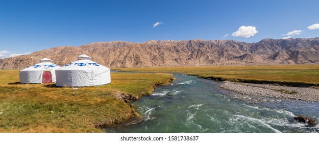 Located 3.500m Above The Sea Level, And Last City Before The Border With Pakistan, Tashkurgan Is A Modern Town Which Still Presents A Nomad Soul. Here In The Picture An Example Of Yurtas