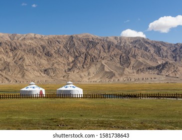 Located 3.500m Above The Sea Level, And Last City Before The Border With Pakistan, Tashkurgan Is A Modern Town Which Still Presents A Nomad Soul. Here In The Picture An Example Of Yurtas