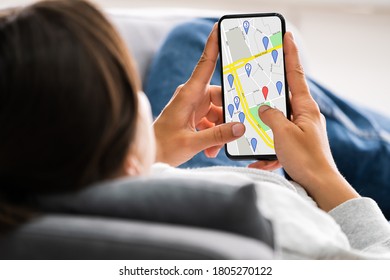 Location Map On Mobile Phone. Location Navigator