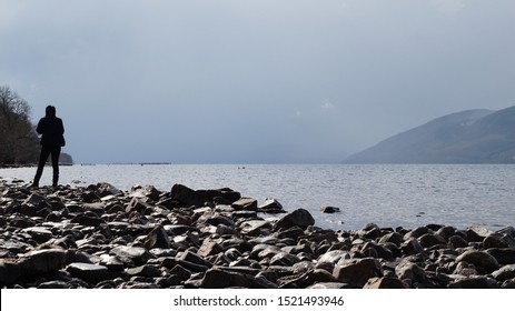 Loch Ness Lake Near Inverness In The Scottish Highlights, United Kingdom.