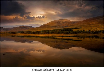 Loch Tulla Is A Small Loch At Grid Reference NN293428 Near Bridge Of Orchy And Glen Coe In Scotland