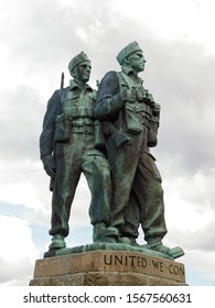 LOCHABER, SCOTLAND - AUGUST 3, 2019. Commando Memorial. Dedicated To The Men Of The Original British Commando Forces Raised During World War II. Offers Views Of Ben Nevis And Aonach Mòr.