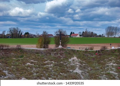 The Lochnagar Crater Near La Boisselle On The Somme Battlefields, France