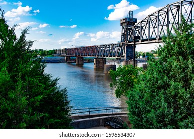 Lock bridge in Little Rock, AK
