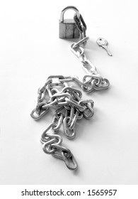 Lock with chain