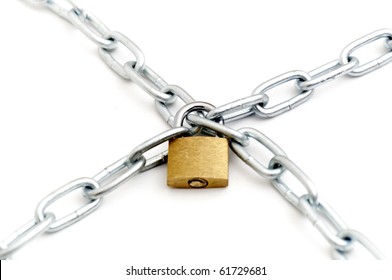 Lock Chain Isolated On White Background Stock Photo 61729681 | Shutterstock