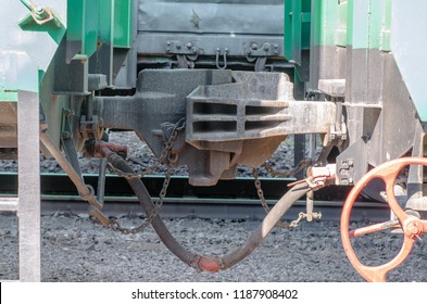 railway buffer clutch rail lock cars shutterstock