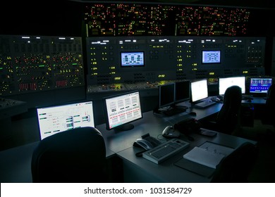 Lock Control Panel Of Nuclear Power Plant Operates On A Backup Power Supply During An Accident Simulation.