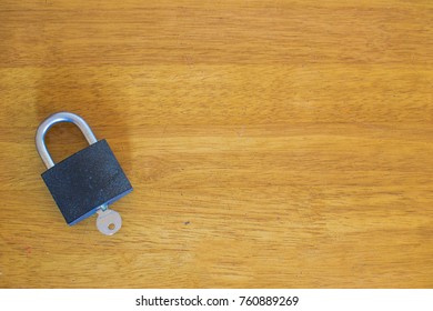 The Lock and key on table top