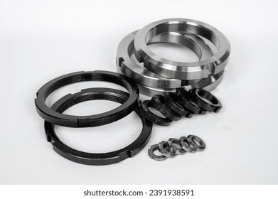 Lock nut with metric thread, for locking by lock washer, nut  of different sizes, KM and KML lock nuts,  locking by lock washer, nuts KM DIN 981,DIN 981