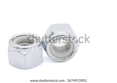 Lock nut with nylon insert on a white background	