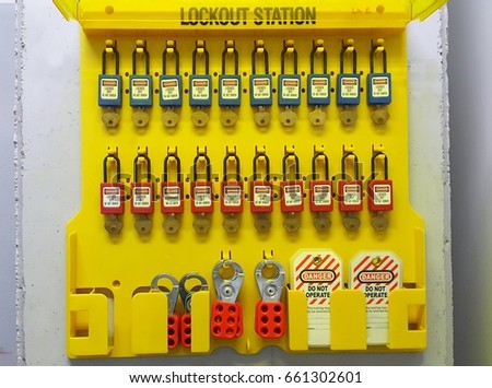 Lock out & Tag out , Lockout station,machine - specific lockout devices and 
