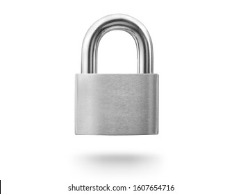 Lock padlock on the white background - Shutterstock ID 1607654716