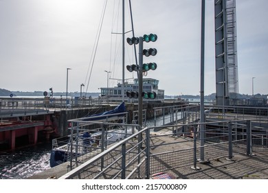 Lock At The Rance Tidal Power Plant