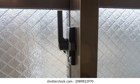 Lock The Sash Window. Image Of Crime Prevention.