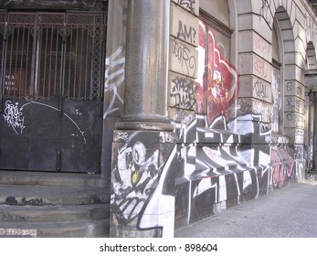 Locked Graffiti building nyc