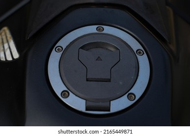 Locked Motorcycle Fuel Tank Cap