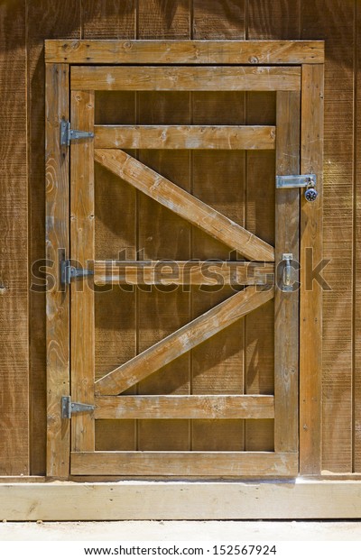 Locked Wooden Shed Door Stock Photo Edit Now 152567924