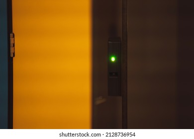 Locker In The Changing Room Of The Gym With An Electronic Wristband Lock. 