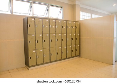 locker room, soft focus and low key - Powered by Shutterstock