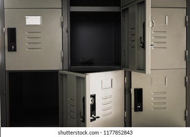 Locker For Storage Inside The Workplace.