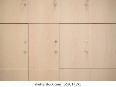 Lockers in locker room