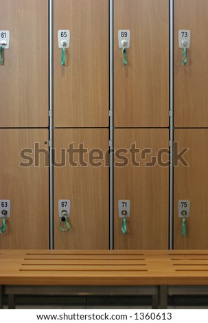 Lockers in a locker room