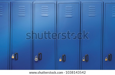 lockers with padlock