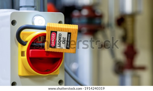Lockout\
Tagout , Electrical safety system.Key lock switch or circuit\
breaker for safety protect.in electric\
room