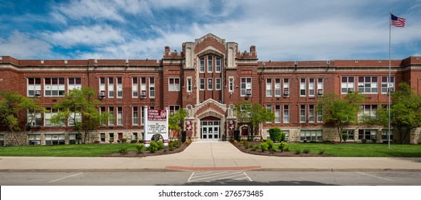 LOCKPORT, ILLINOIS - MAY 9: Lockport Township High School Central Campus On May 9, 2015 In Lockport, Illinois