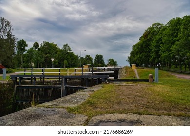 Locks Of The Göta Canal In Summer In Berg, Sweden