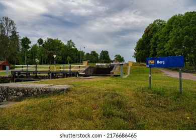 Locks Of The Göta Canal In Summer In Berg, Sweden