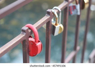 locks on a bridge 