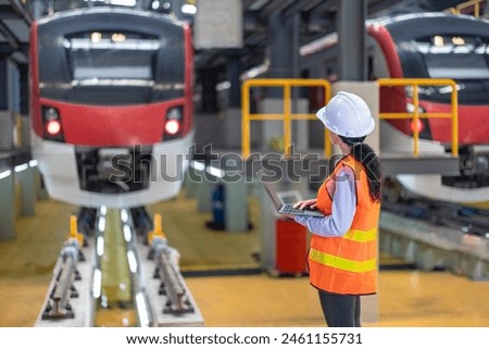 Locomotive engineer analyze data, update maintenance schedule, compliance checklist, structural integrity and safety of train operation for smooth running of rail service as part of quality assurance