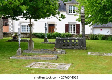 Loctudy; France - may 16 2021 : the cemetery near the Saint Tudy church