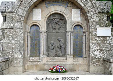 Loctudy; France - may 16 2021 : the war memorial near the Saint Tudy church