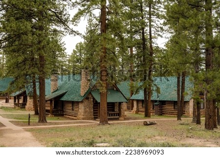 Lodge Cabins Along The Rim In Bryce Canyon National Park