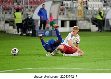 Lodz, POLAND – 31 08 2022: Polish Cup. LKS Lodz - Stal Mielec. Mateusz Kowalczyk.