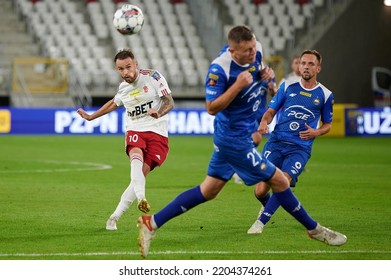 Lodz, POLAND – 31 08 2022: Polish Cup. LKS Lodz - Stal Mielec. Dawid Kort.