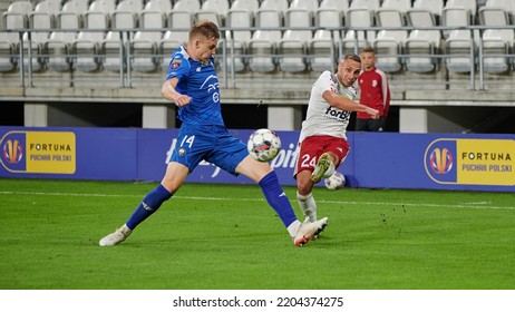 Lodz, POLAND – 31 08 2022: Polish Cup. LKS Lodz - Stal Mielec. Bartosz Biel.