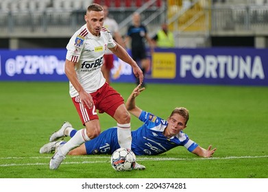 Lodz, POLAND – 31 08 2022: Polish Cup. LKS Lodz - Stal Mielec. Bartosz Biel.