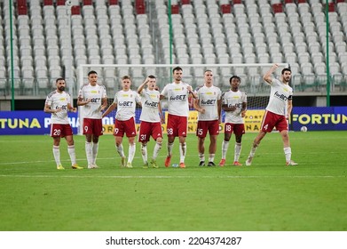 Lodz, POLAND – 31 08 2022: Polish Cup. LKS Lodz - Stal Mielec. LKS Lodz Team.