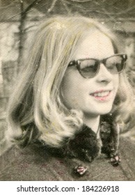 LODZ, POLAND, CIRCA 1960's: Vintage Portrait Of Young Woman 