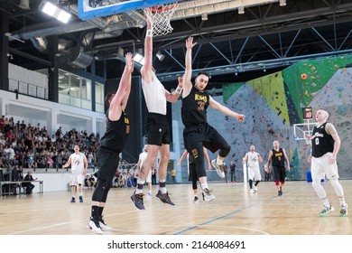 Lodz, Poland, Zatoka Sportu Lodz University Of Technology, 03-06-2022, CNBA Finals (cnba.pl), Z Kims Vs. Komary. Marcin Gortat Former NBA Player As A Star In Komary Team.